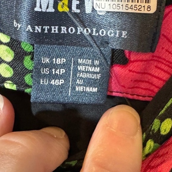 Maeve by Anthropologie Floral Maxi Dress Sleeveless V Neck Summer Casual 14P - Picture 8 of 10